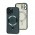 Чохол для iPhone 12 Pro Fibra Chrome MagSafe green