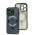 Чехол для iPhone 14 Pro Fibra Chrome MagSafe green