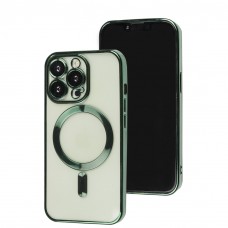 Чехол для iPhone 13 Pro Fibra Chrome MagSafe green