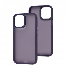 Чехол для iPhone 12 Pro Max Metal Bezel фиолетовый