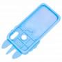 3D чехол для Huawei P Smart 2019 "единорог жидкие блестки" голубой 