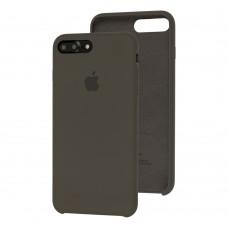 Чехол Silicone для iPhone 7 Plus / 8 Plus Premium case dark olive