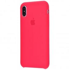 Чехол для iPhone X / Xs Silicone case rose red