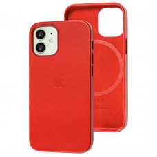 Чехол для iPhone 12 mini Leather with MagSafe red