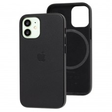 Чохол для iPhone 12 mini Leather with MagSafe чорний