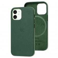 Чохол для iPhone 12 mini Leather with MagSafe forest green