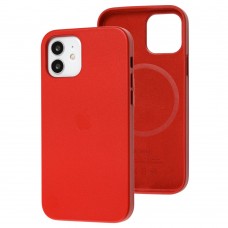 Чохол для iPhone 12 / 12 Pro Leather with MagSafe red