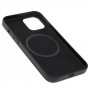 Чохол для iPhone 12 Pro Max Leather with MagSafe чорний