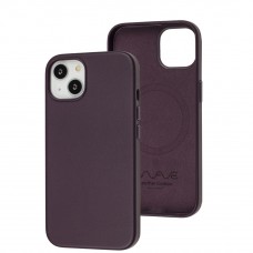 Чохол для iPhone 13 WAVE Premium leather MagSafe dark cherry