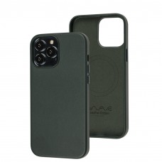 Чехол для iPhone 13 Pro Max WAVE Premium leather MagSafe sequoia green 