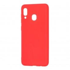 Чехол для Samsung Galaxy A20 / A30 Soft matt красный