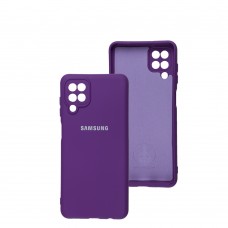 Чехол для Samsung Galaxy A12 (A125) / M12 (M127) Silicone Full camera фиолетовый / pu
