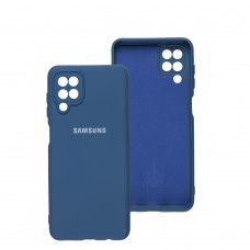 Чехол для Samsung Galaxy A12 (A125) / M12 (M127) Silicone Full camera синий / navy bl