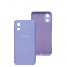 Чехол для Samsung Galaxy A03 Core (A032) Silicone Full camera сиреневый / dasheen 