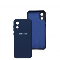 Чехол для Samsung Galaxy A03 Core (A032) Silicone Full camera синий / midnight blue