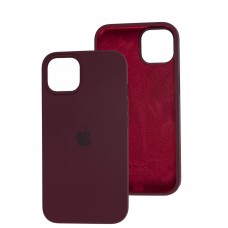 Чохол для iPhone 13 / 14 Square Full silicone бордовий / plum