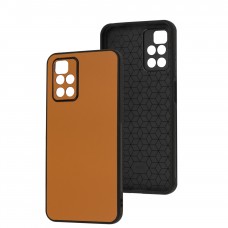 Чехол для Xiaomi Redmi 10 Classic leather case orange