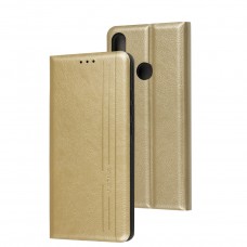Чехол книжка для Xiaomi Redmi Note 7 Mustang matte black gold