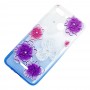 Чехол для Xiaomi Redmi 6 Glamour ambre фиолетовые "цветы"