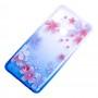 Чохол для Xiaomi Redmi Note 5 / Note 5 Pro Glamour ambre синій "квіти"