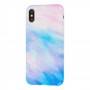 Чохол Light Mramor для iPhone X/Xs case 360 ​​рожево-блакитний