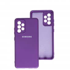 Чехол для Samsung Galaxy A52 Silicone Full camera фиолетовый / purple