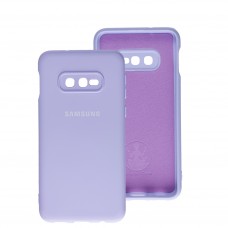 Чехол для Samsung Galaxy S10e (G970) Silicone Full camera сиреневый / dasheen