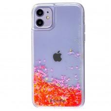 Чехол для iPhone 11 Gcase star whispen блестки вода розовый