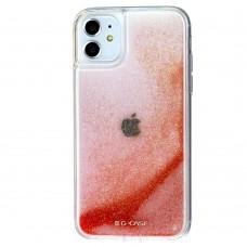 Чехол для iPhone 11 Gcase star whispen матовый блестки вода розовый