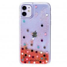 Чехол для iPhone 11 Gcase star whispen dot блестки вода розовый