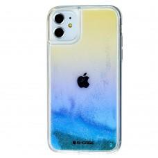 Чохол для iPhone 11 Gcase star whispen GRD блискітки вода блакитний