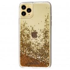 Чехол для iPhone 11 Pro Max Gcase star whispen блестки вода золотистый