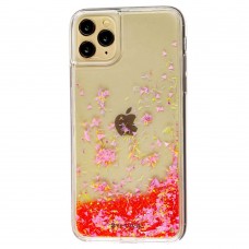 Чехол для iPhone 11 Pro Max Gcase star whispen блестки вода розовый