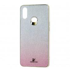 Чохол для Samsung Galaxy A10s (A107) Swaro glass сріблясто-рожевий