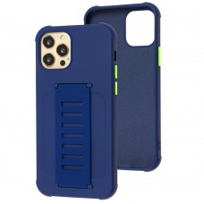 Чехол для iPhone 12 / 12 Pro Bracket flap синий