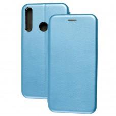 Чехол книжка Premium для Huawei Y6p голубой