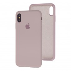 Чохол для iPhone X / Xs Silicone Full сірий / lavender