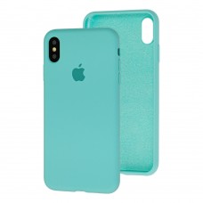Чохол для iPhone X / Xs Silicone Full бірюзовий / marine green