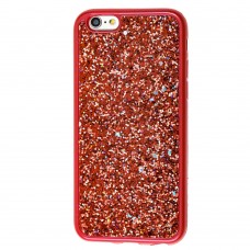 Чехол Diamond Shining для iPhone 6 с блестками красный