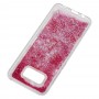 Чехол для Samsung Galaxy S8+ (G955) Блестки вода красный "красота"