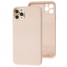 Чохол для iPhone 11 Pro Max Silicone Full camera Lens рожевий пісок