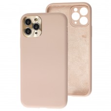 Чехол для iPhone 11 Pro Silicone Full camera Lens розовый песок 