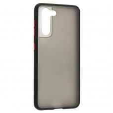 Чехол для Samsung Galaxy S21 (G991) LikGus Maxshield черный / красный