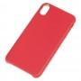Чохол для iPhone Xs Max Leather with metal button червоний
