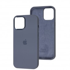 Чохол для iPhone 12 Pro Max New silicone Metal Buttons lavender gray