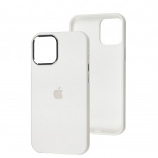 Чохол для iPhone 12 Pro Max New silicone Metal Buttons white