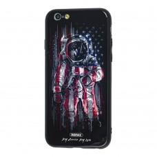 Чехол White Knight для iPhone 6 pictures glass америкаский космонавт