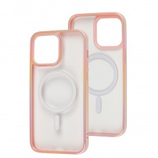 Чехол для iPhone 14 Pro Max WAVE Blinding light MagSafe pink