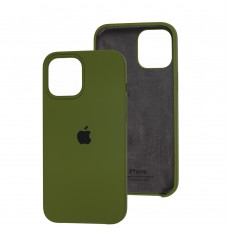 Чохол Silicone для iPhone 12 Pro Max case army green