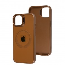 Чохол для iPhone 14 Logo Case MagSafe brown